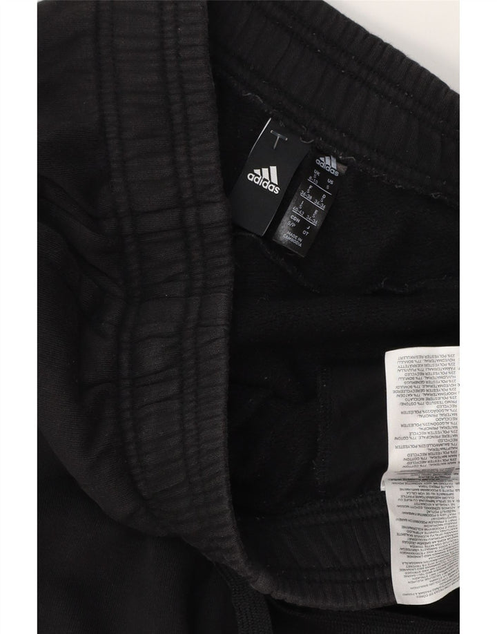 Γυναικεία αθλητική φόρμα ADIDAS Παντελόνι Joggers UK 8/10 Μικρό μαύρο βαμβακερό
