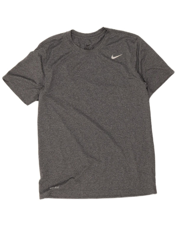 Ανδρικό μπλουζάκι Nike Dri Fit Τοπ με μεγάλο γκρι πολυεστέρα