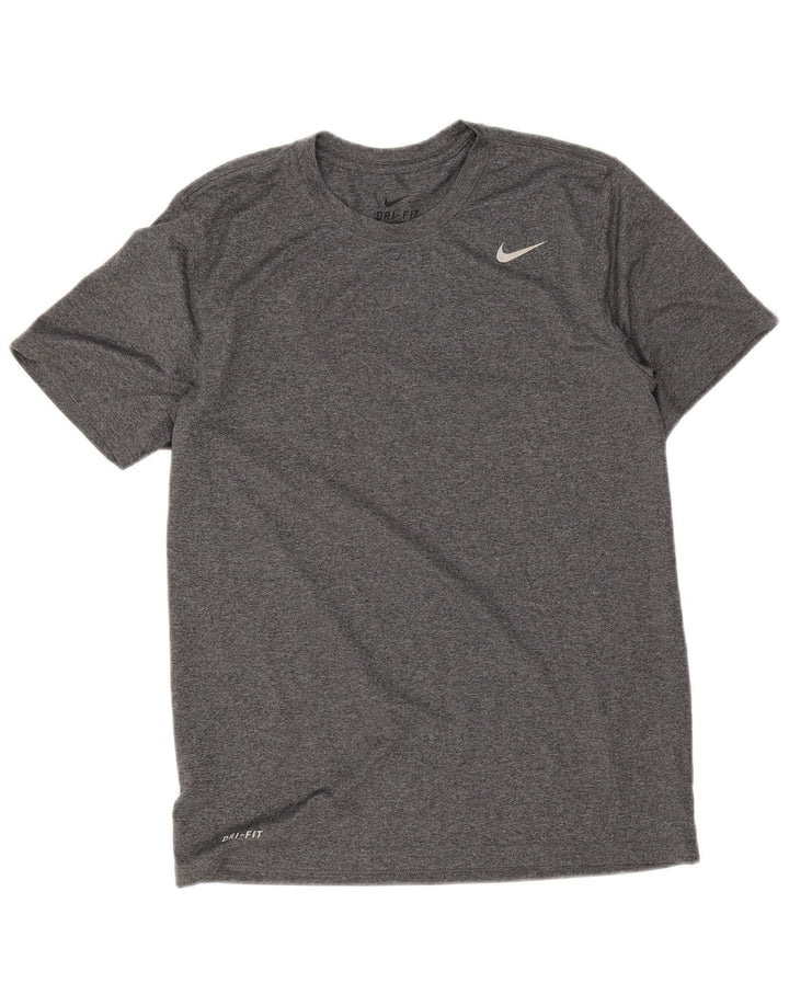 Ανδρικό μπλουζάκι Nike Dri Fit Τοπ με μεγάλο γκρι πολυεστέρα