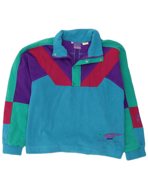 Lotto Mens Loose Fit Zip Fleece Jumper Μικρό πολύχρωμο μπλοκ χρώματος