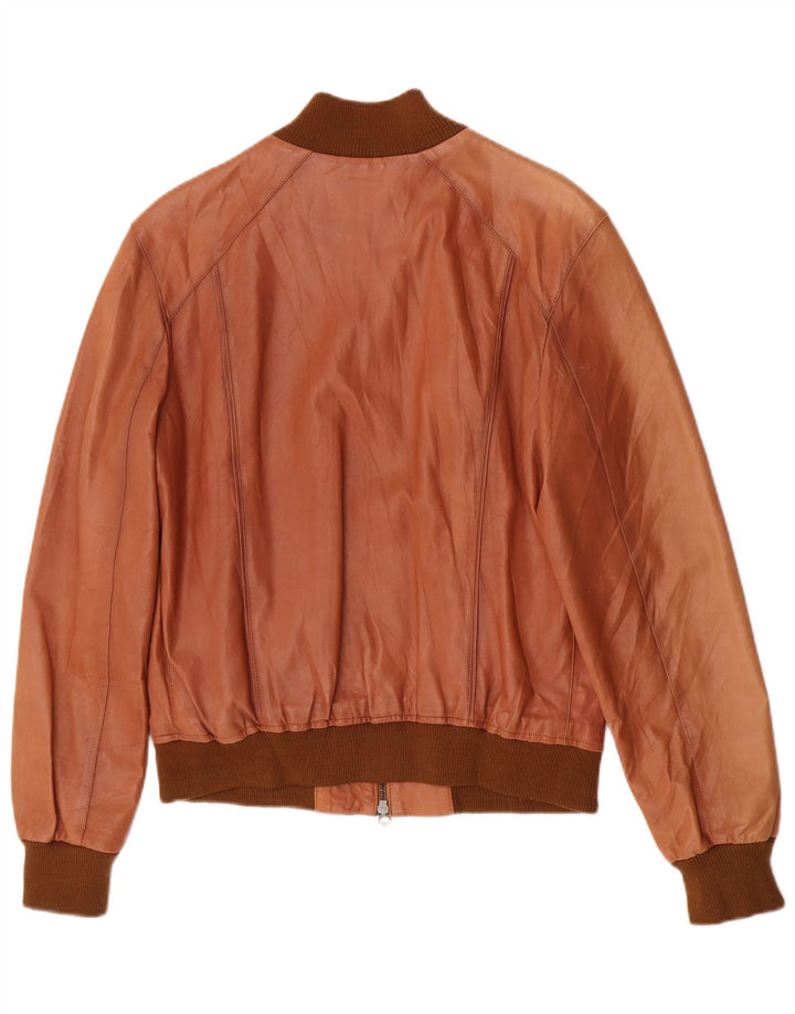 Vimapel Ανδρικό Bomber Δερμάτινο Μπουφάν IT 50 Large Brown Δερμάτινο
