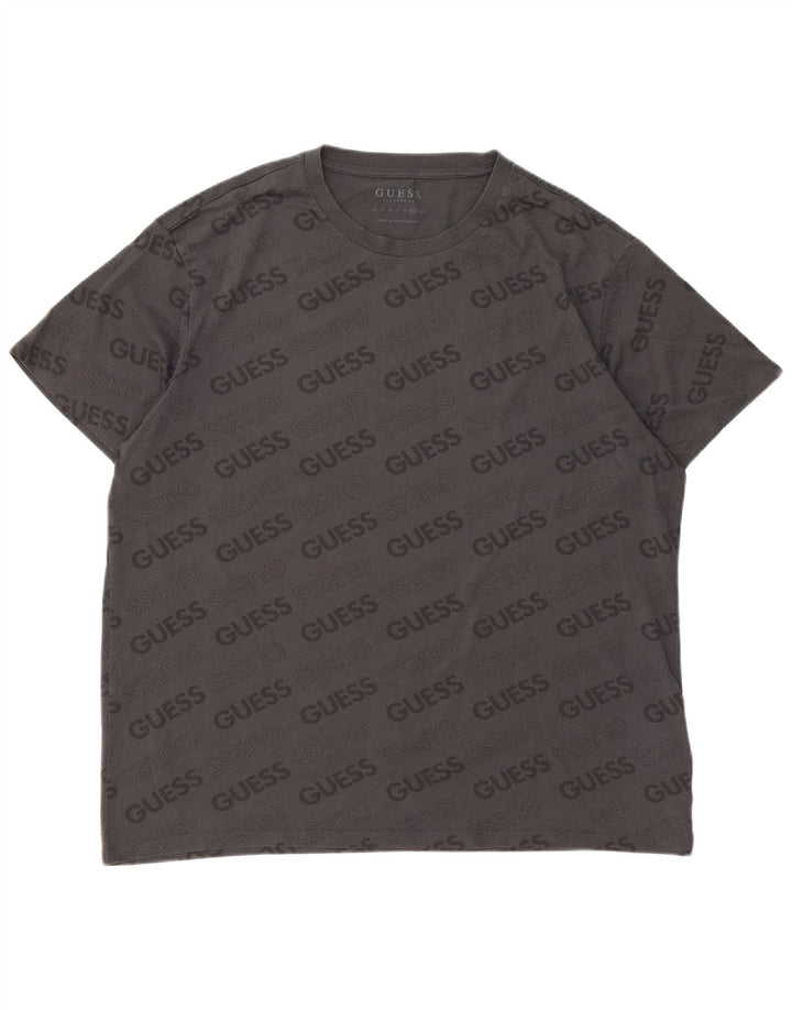 Ανδρικό γραφικό μπλουζάκι Guess Top 2XL Γκρι βαμβακερό