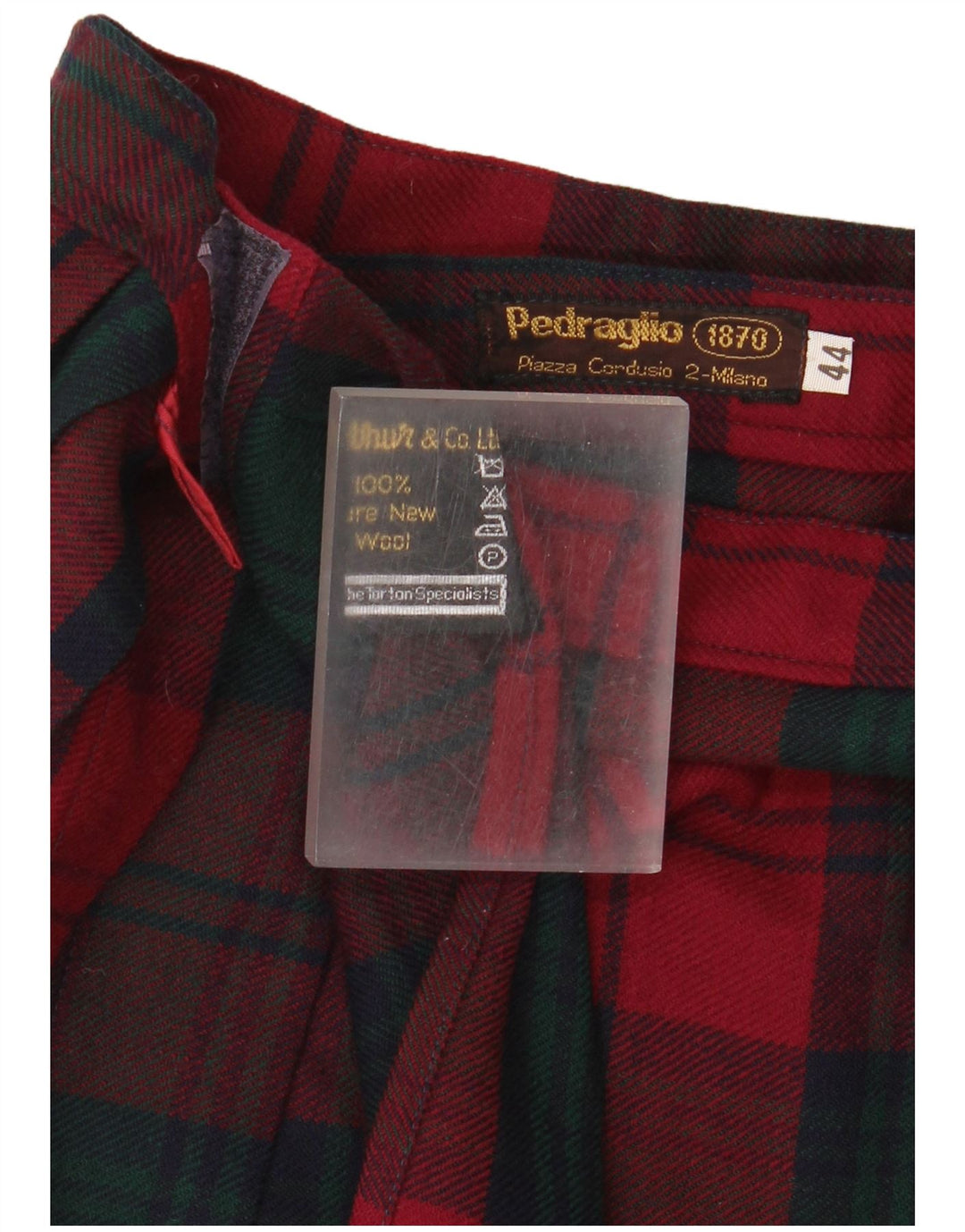 Vintage γυναικεία πλισέ φούστα IT 44 Medium W26 Red Check New Wool