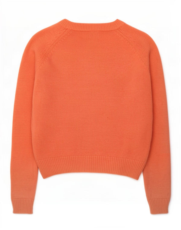 Topshop Γυναικείο πουλόβερ με λαιμόκαυστο UK 12 Medium Orange Nylon