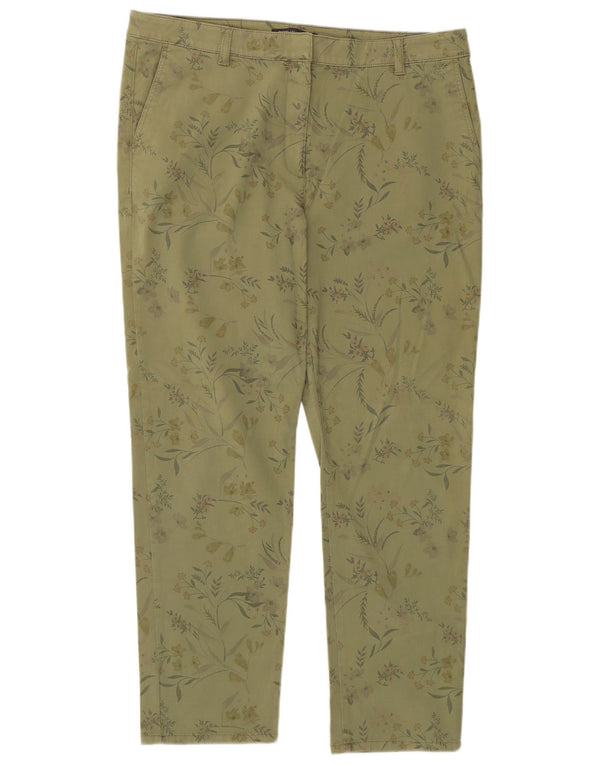Marks & Spencer Γυναικείο παντελόνι Chino UK 16 Large W34 L27 Khaki Floral
