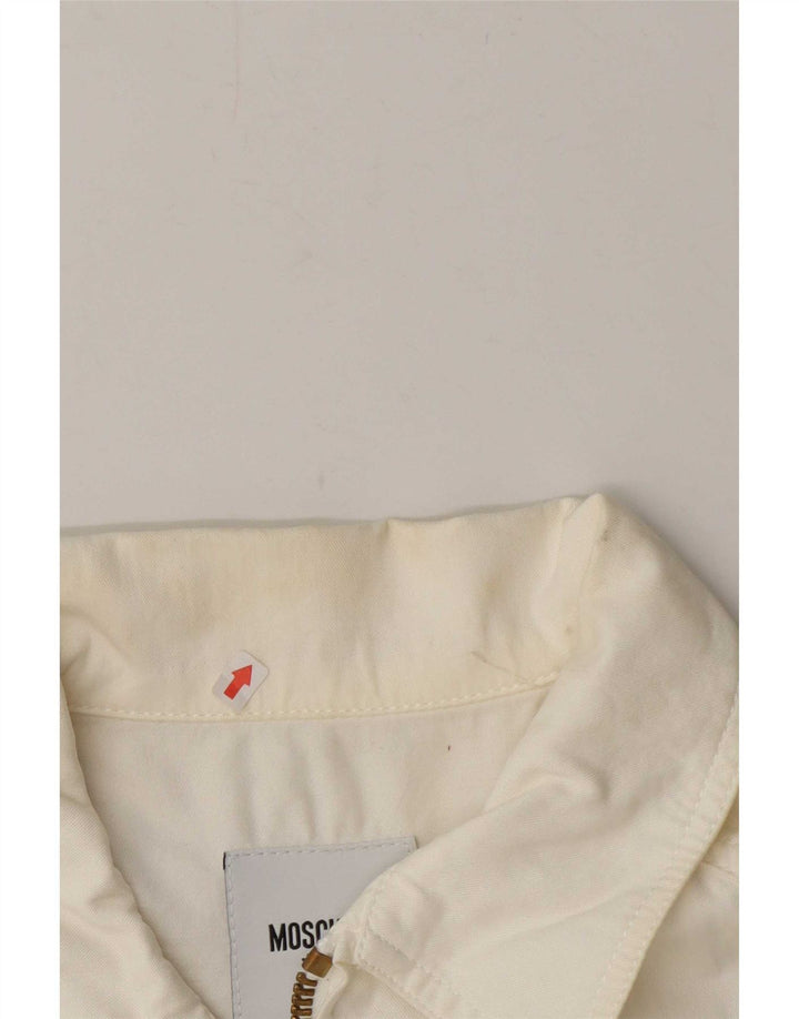 Moschino Γυναικείο Bomber Jacket UK 12 Medium Off White Βαμβακερό