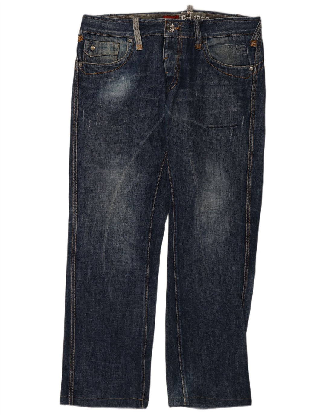 Ανδρικό τζιν Datch Distressed Straight W36 L30 Navy Blue Cotton