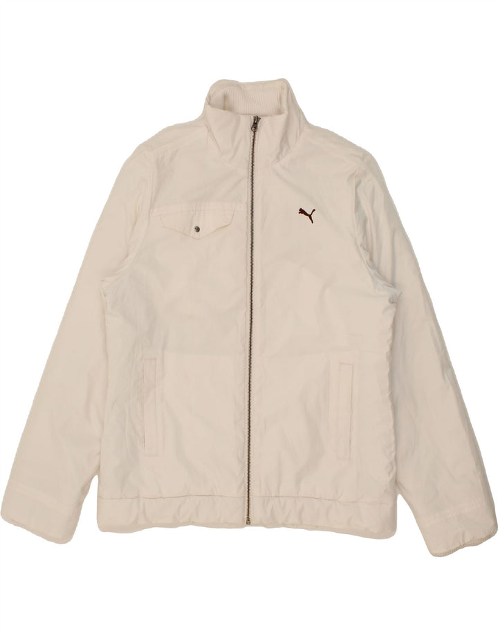 PUMA Womens Bomber Jacket UK 14 Large White Vintage Puma and Second-Hand Puma from Messina Hembry 