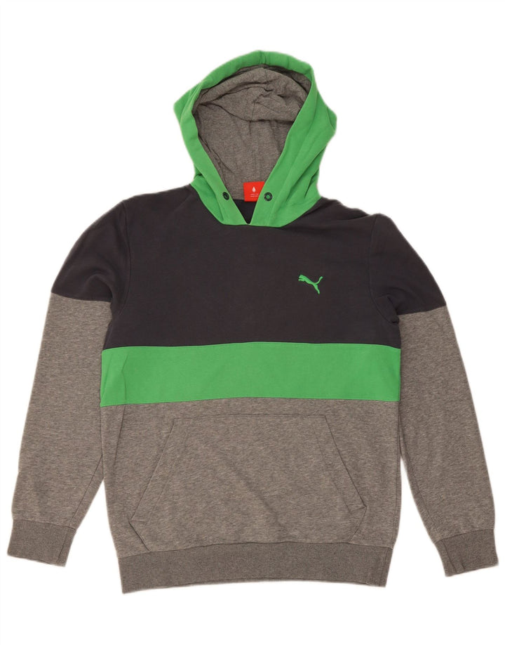 PUMA Mens Hoodie Jumper Small Multicoloured Colourblock Vintage Puma and Second-Hand Puma from Messina Hembry 