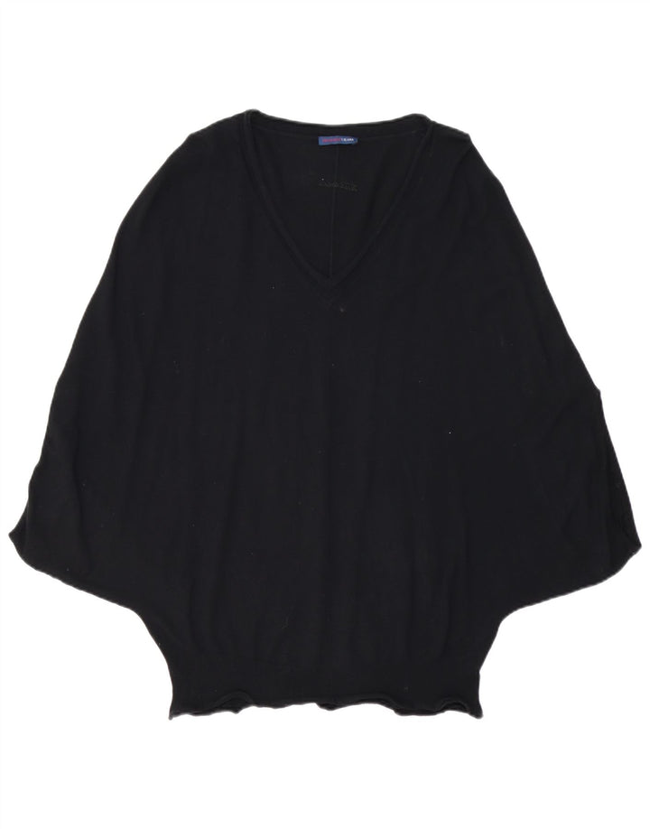 TRUSSARDI JEANS Γυναικείο Poncho Jumper UK 14 Medium Black Viscose