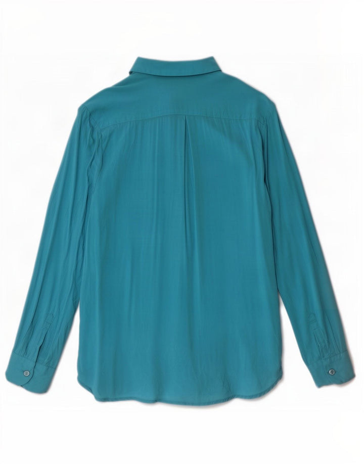 Γυναικείο πουκάμισο Benetton UK 10 Small Blue Viscose