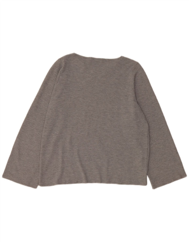 Zara Γυναικείο Trafaluc Oversized τοπ μακρυμάνικο UK 10 Small Grey