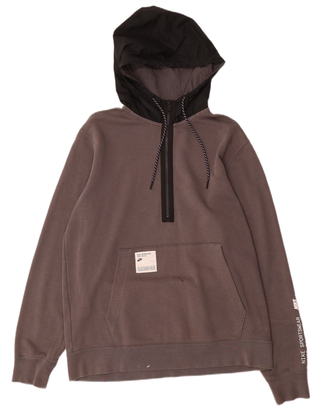 Ανδρικό πουλόβερ NIKE με φερμουάρ με φερμουάρ, μεγάλο γκρι χρώμα