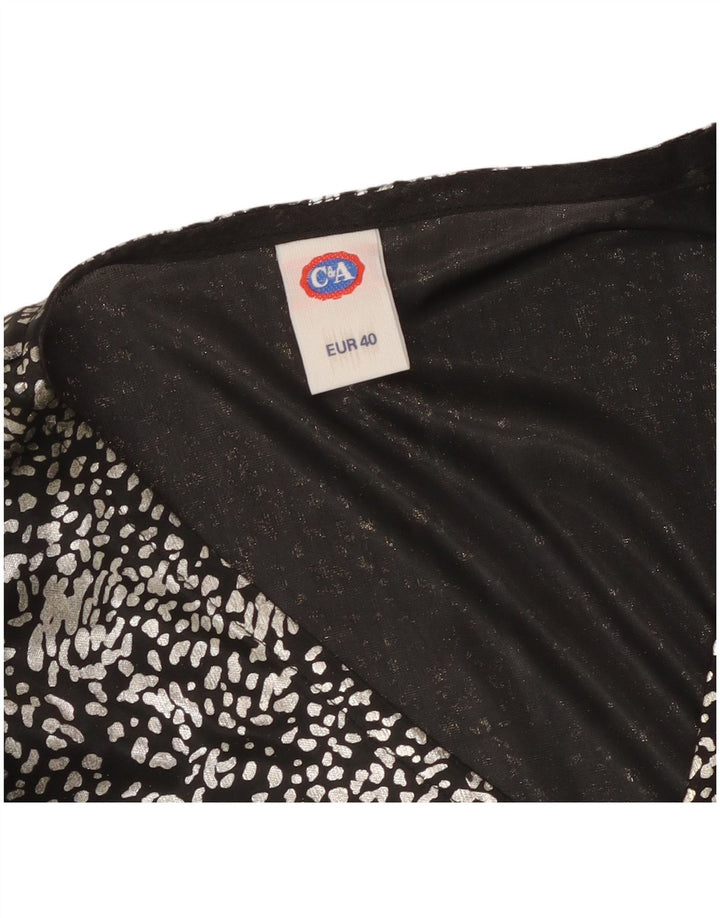 Γυναικεία μακρυμάνικη μπλούζα C & A Top EU 40 Medium Black Animal print