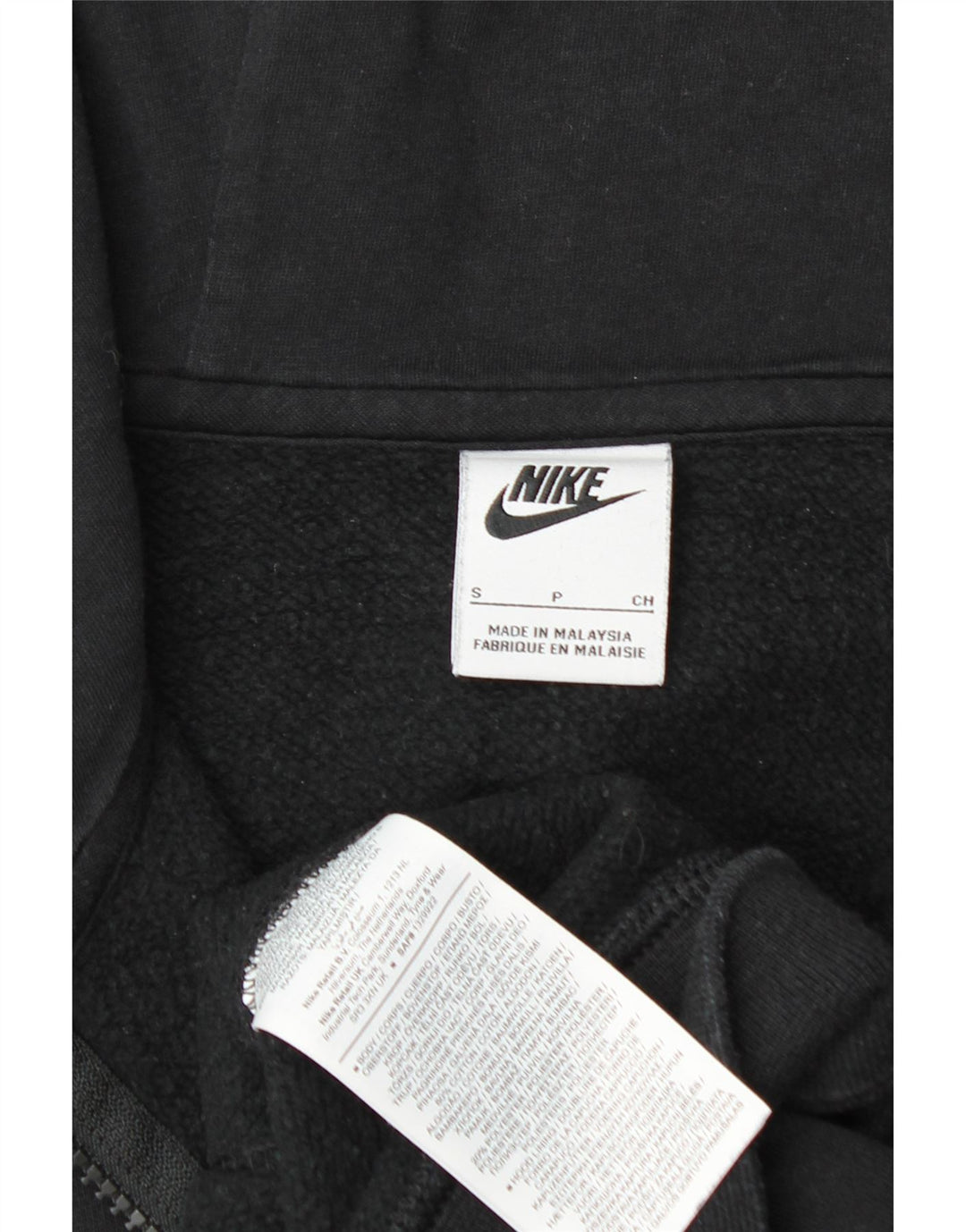 Ανδρικό πουλόβερ NIKE με φερμουάρ, μικρό μαύρο βαμβακερό