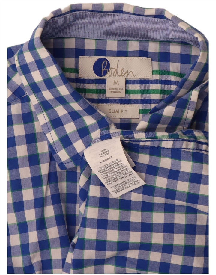 Ανδρικό πουκάμισο BODEN Slim Fit, μεσαίο μπλε βαμβακερό Gingham