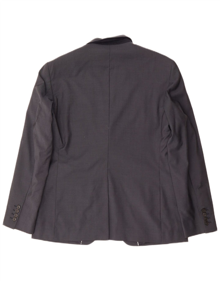 Ανδρικό μπουφάν 1 κουμπιού REISS Blazer UK 38 Medium Navy Blue Wool
