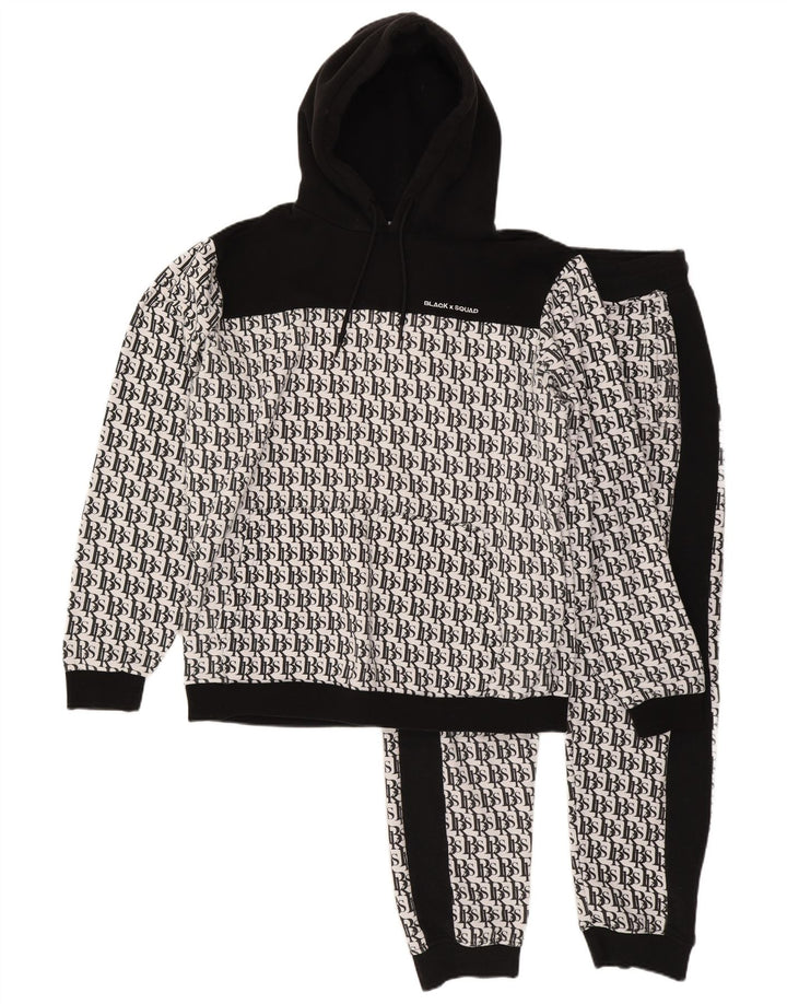 BLACK SQUAD Ανδρική φόρμα κανονικής φόρμας με γραφικά κανονική εφαρμογή XL Λευκό Colourblock