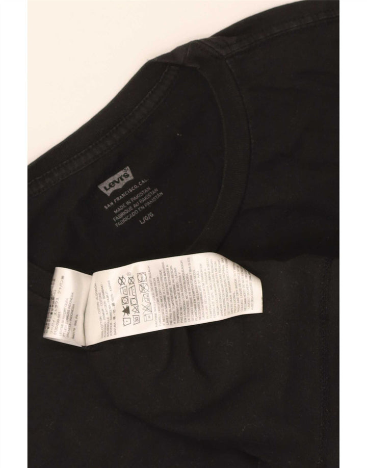 Ανδρικό T-Shirt Levi's Top μεγάλο μαύρο βαμβακερό
