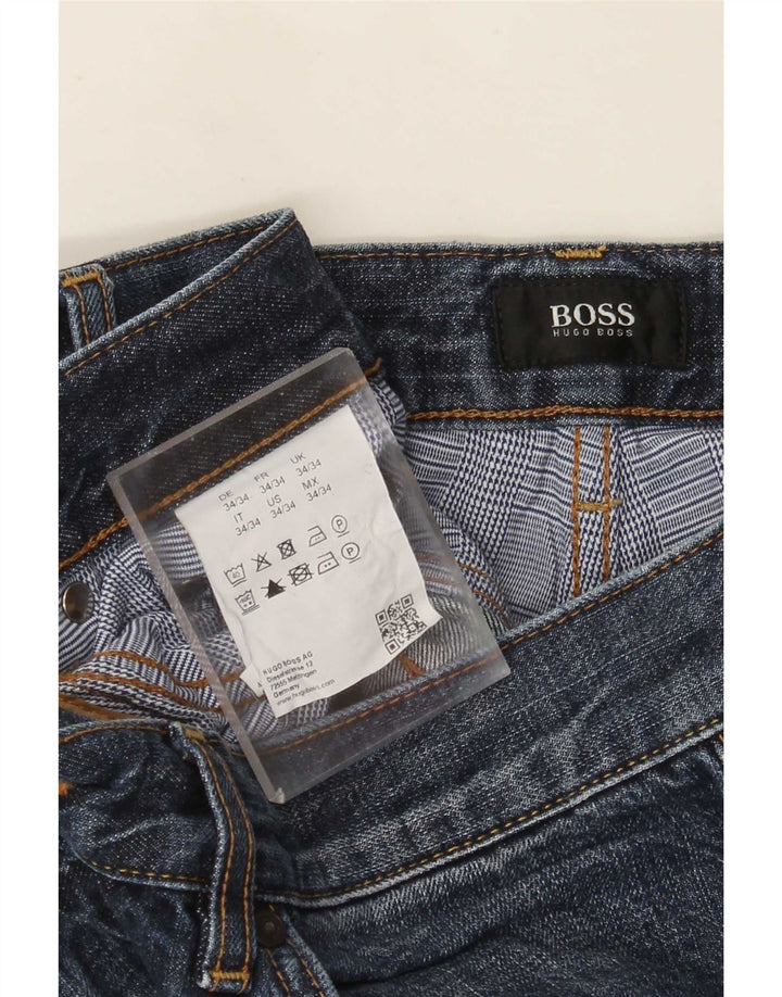 Ανδρικό τζιν ίσιο Hugo Boss W34 L34 Μπλε βαμβακερό