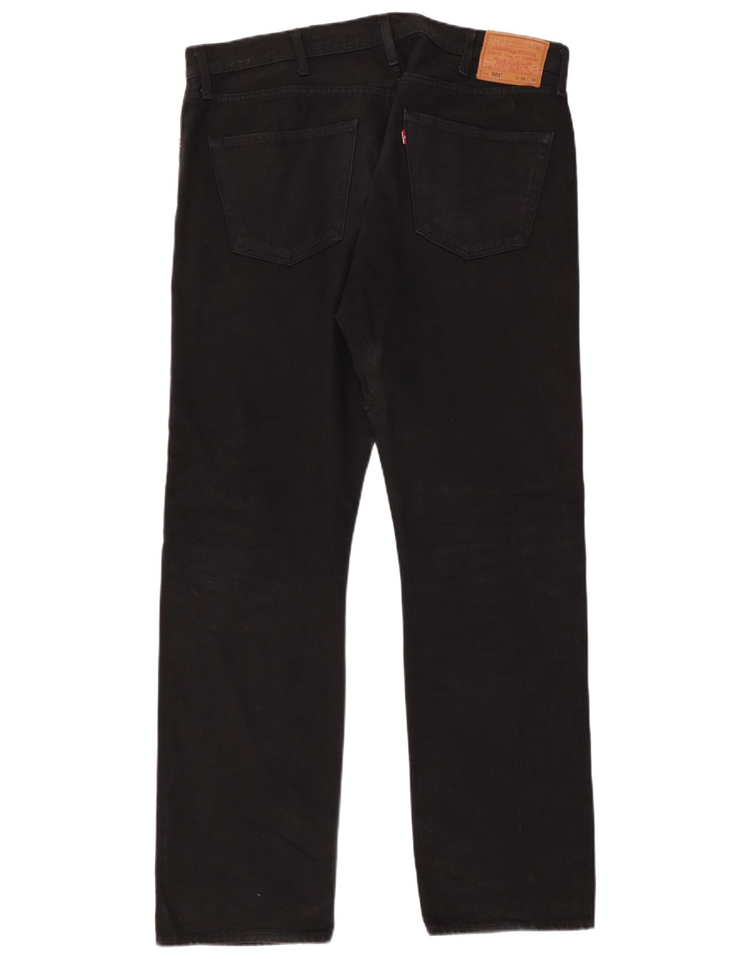 Levi's Mens 501 Straight Jeans W38 L34 Μαύρο βαμβακερό