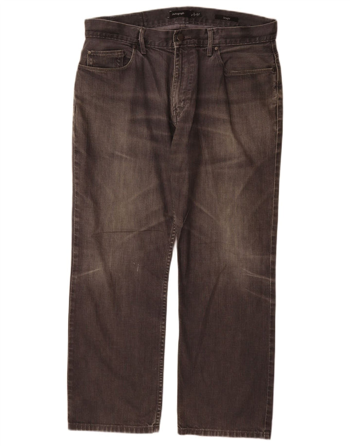Marks & Spencer Ανδρικό Αυτόγραφο Straight Jeans W36 L29 Γκρι βαμβακερό
