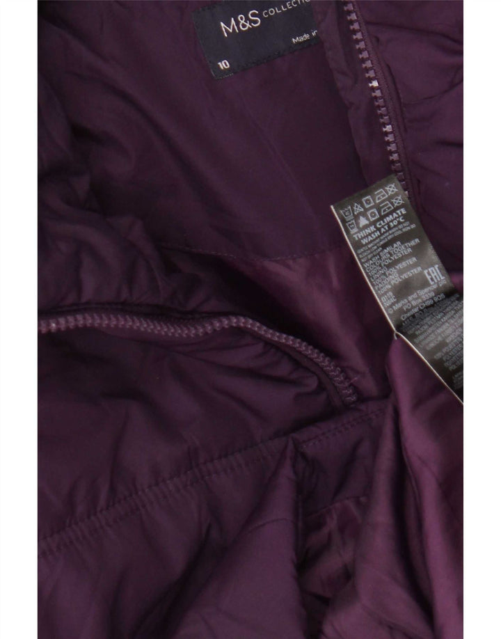 Marks & Spencer Γυναικείο παλτό UK 10 Small Purple Polyester
