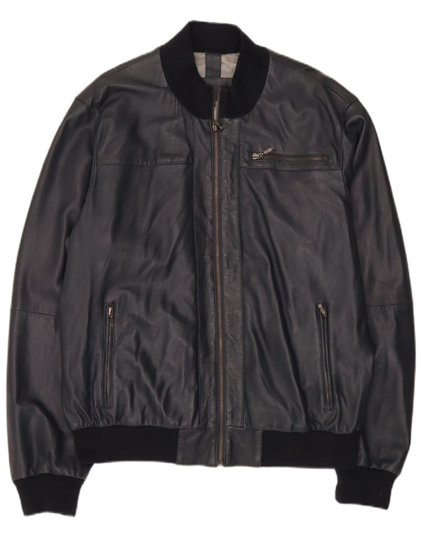 Ανδρικό δερμάτινο μπουφάν Conbipel Bomber IT 56 2XL Navy Blue