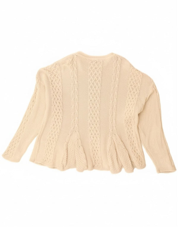 Sisley Γυναικείο πουλόβερ Relaxed Elegance Crew Neck Jumper UK 14 Medium Beige