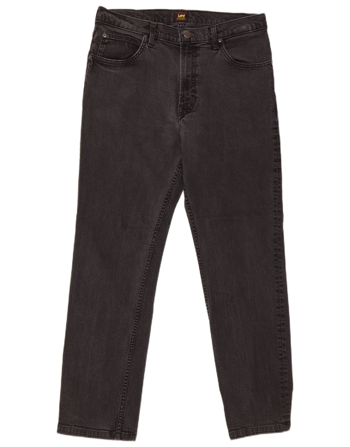 Lee Mens Brooklyn Straight Jeans W34 L30 Μαύρο βαμβακερό