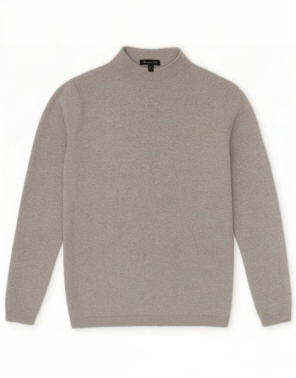 Massimo Dutti γυναικείο πουλόβερ με λαιμό χελώνα UK 10 Small Grey Wool