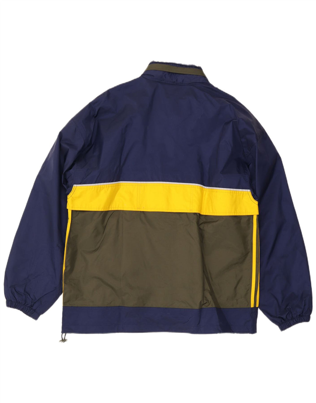 Ανδρικό μπουφάν βροχής με κουκούλα Adidas UK 40/42 Medium Navy Blue Colourblock