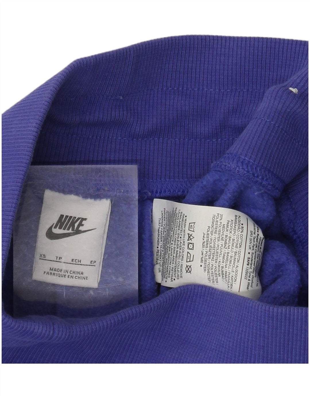 Γυναικεία αθλητική φόρμα NIKE Παντελόνι Joggers UK 4 XS Μπλε βαμβακερό
