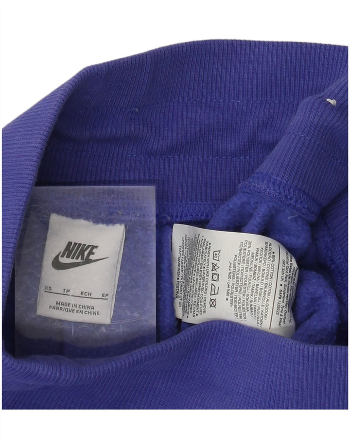 Γυναικεία αθλητική φόρμα NIKE Παντελόνι Joggers UK 4 XS Μπλε βαμβακερό