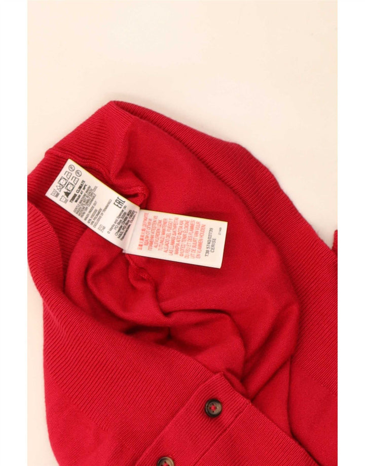 Marks & Spencer Γυναικείο πουλόβερ ζακέτα UK 14 μεγάλη κόκκινη βισκόζη