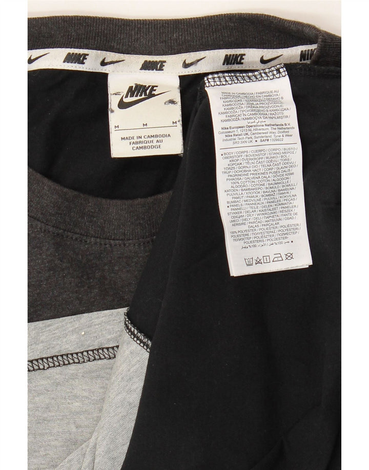 Ανδρικό γραφικό μπλουζάκι Nike, μεσαίο μαύρο χρώμα, βαμβακερό