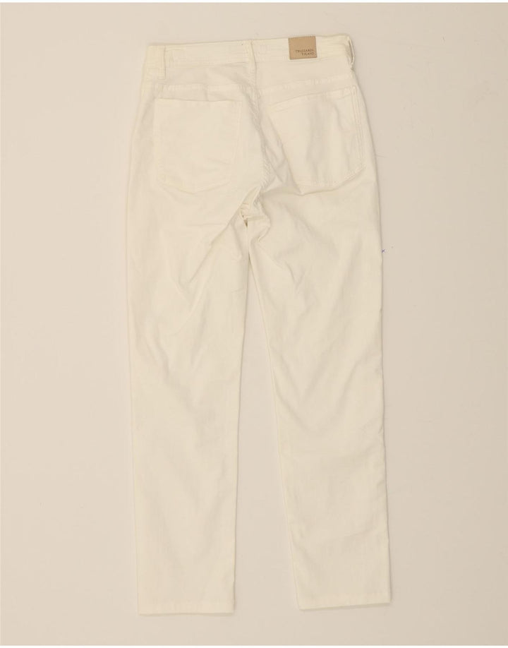 TRUSSARDI Womens Slim Jeans W25 L25 White Vintage Trussardi and Second-Hand Trussardi from Messina Hembry 