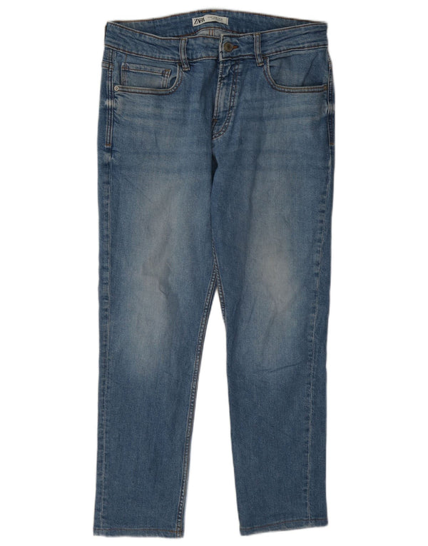 Zara Ανδρικό Slim Jeans EU 42 Large W32 L27 Μπλε βαμβακερό