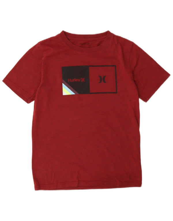 Μπλουζάκι Hurley Boys Graphic T-Shirt 12-13 ετών μεγάλο βαμβακερό μπορντό