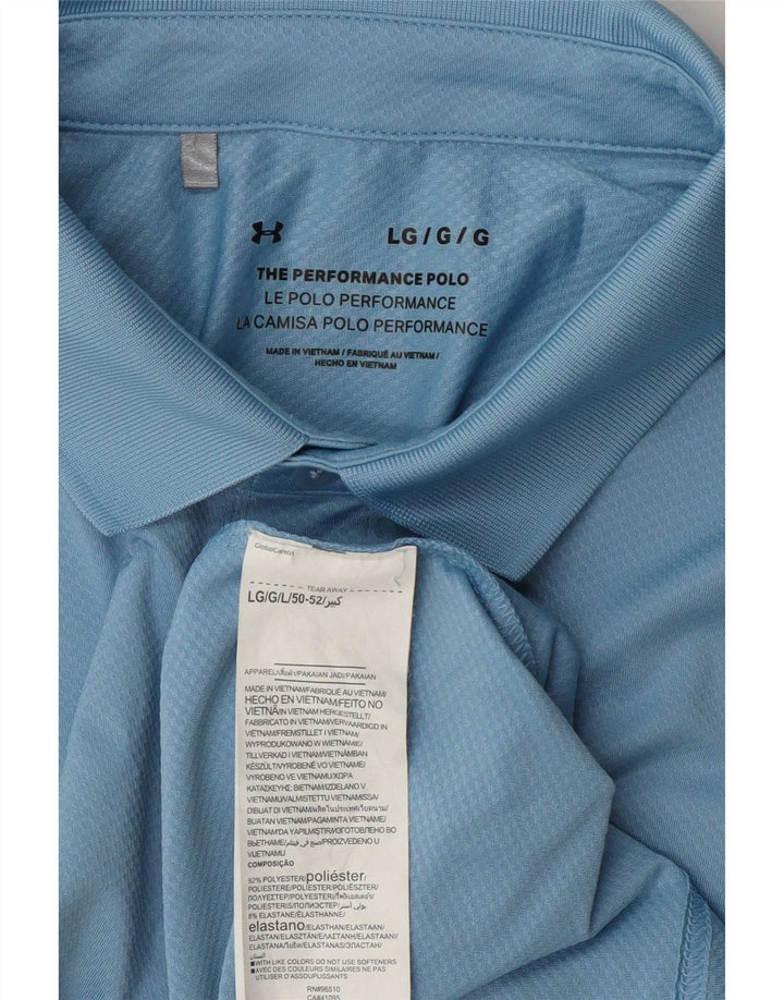 Under Armour Ανδρικό Πόλο Μπλουζάκι Μεγάλο Μπλε Πολυεστέρα