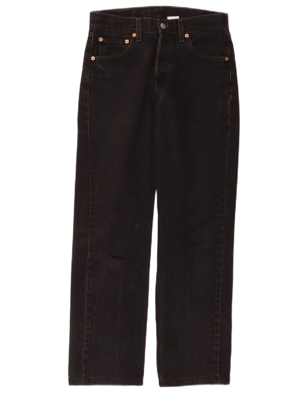 Levi's Womens 501 Straight Jeans W29 L28 Μαύρο βαμβακερό