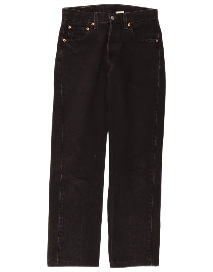 Levi's Womens 501 Straight Jeans W29 L28 Μαύρο βαμβακερό