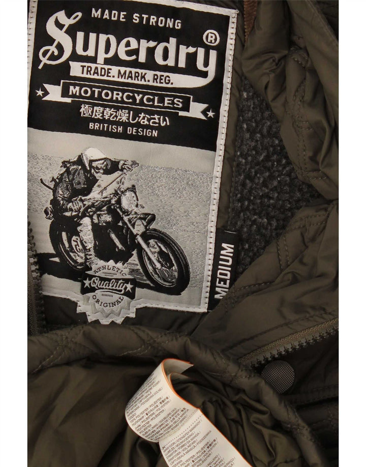 Ανδρικό καπιτονέ μπουφάν Superdry UK 38 Medium Khaki Polyester