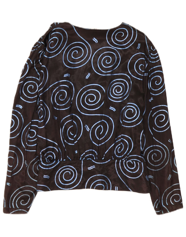 TRU Γυναικείο πουκάμισο Abstract Pattern Μπλούζα IT 42 Μεσαίο Μαύρο