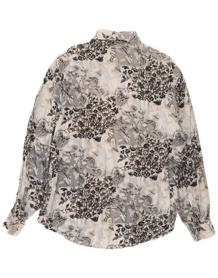 Ανδρικό πουκάμισο CRIVER με μεσαίο γκρι φλοράλ βισκόζη