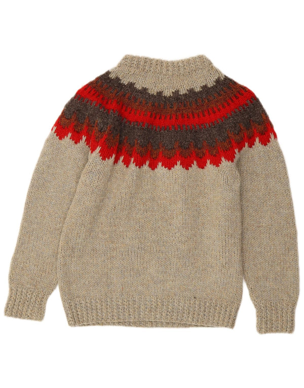 Scapa γυναικείο πουλόβερ με λαιμό χελώνα UK 16 Large Grey Fair Isle