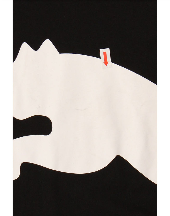 Puma Girls Graphic T-Shirt Top 13-14 Years Μαύρο