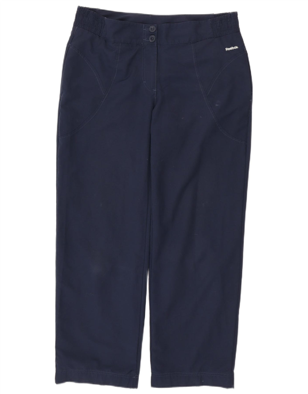 REEBOK Γυναικείο ίσιο παντελόνι Chino μεγάλο W34 L30 Navy Blue Polyester