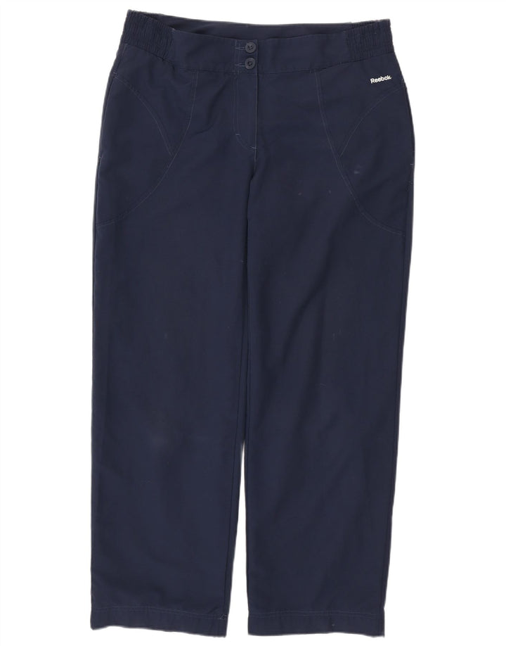 REEBOK Γυναικείο ίσιο παντελόνι Chino μεγάλο W34 L30 Navy Blue Polyester