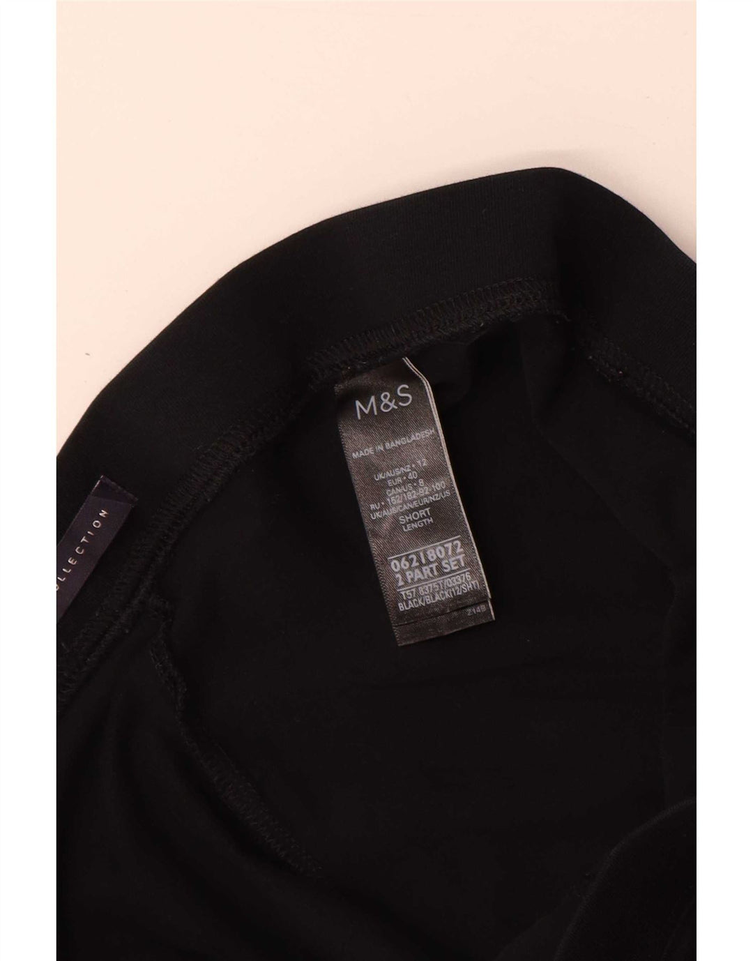 Marks & Spencer Γυναικεία κολάν Crop UK 12 Medium Black Cotton